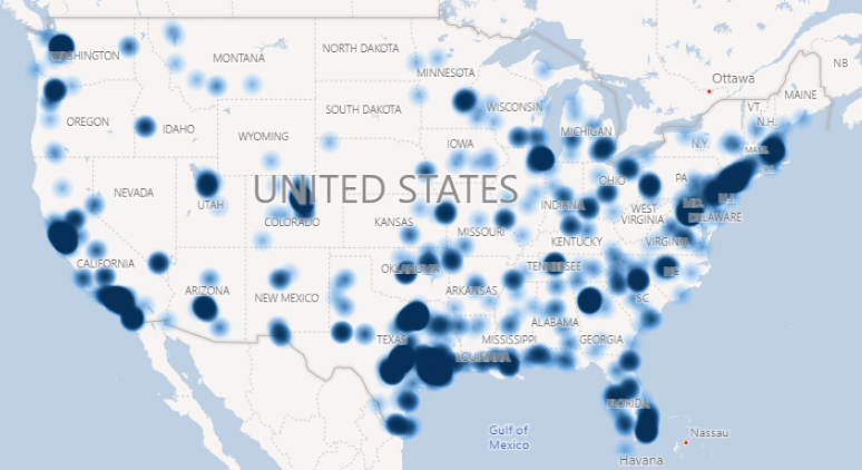 Alumni Heat Map