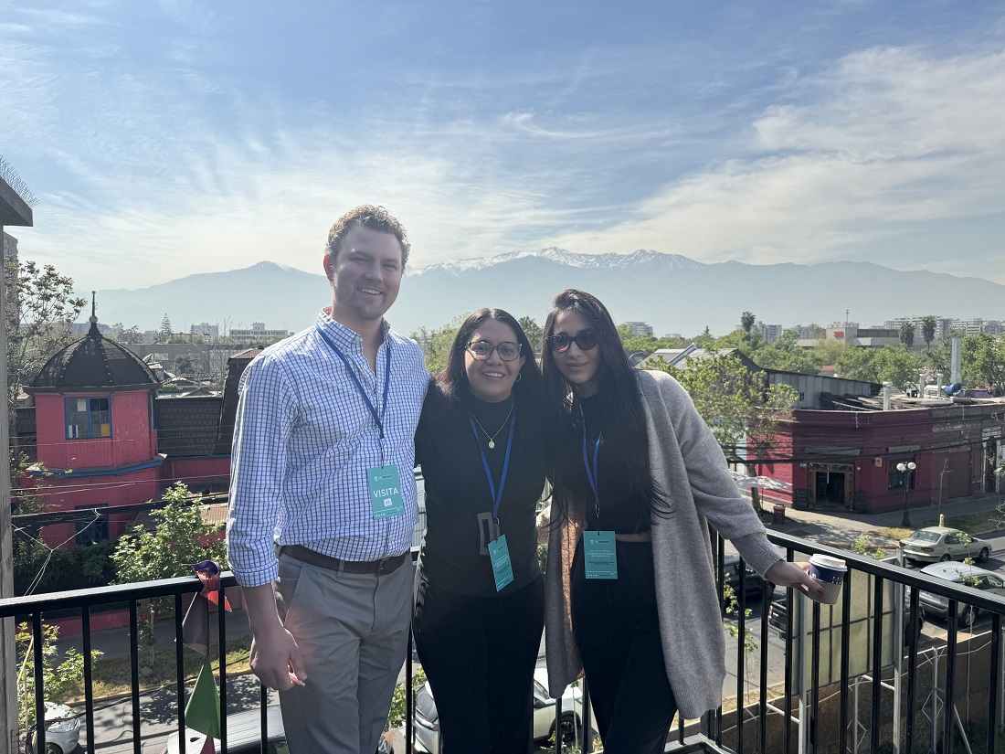 Ana Mancera and other students in Santiago, Chile