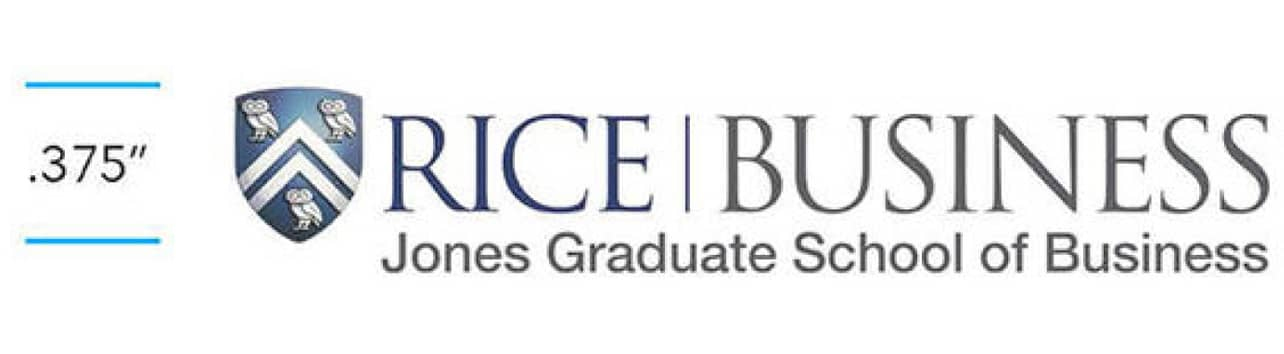 Minimum size of Rice Business logo