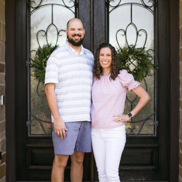 Geoff Vernon Posing With Wife